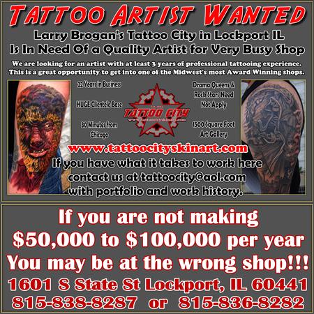 Larry Brogan - Tattoo Artist Wanted